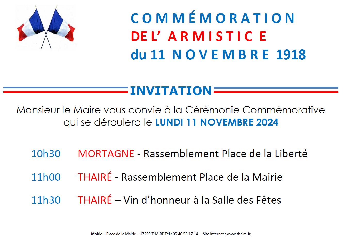Cérémonie 11 novembre 2024 - Thairé