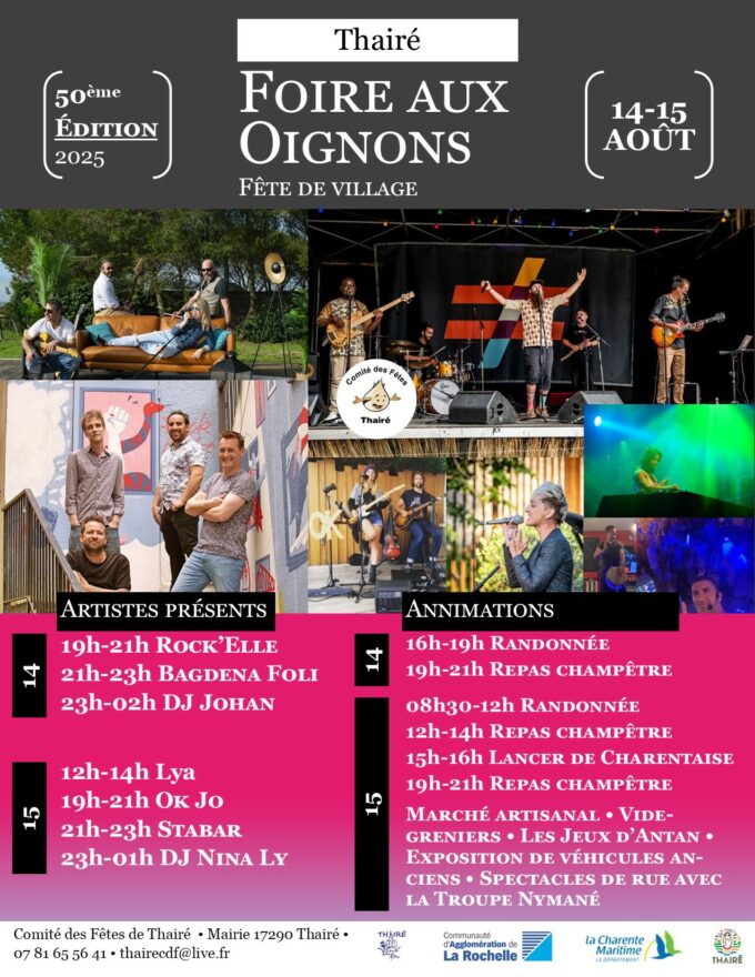 Programme Foire aux Oignons 2025 - Thairé